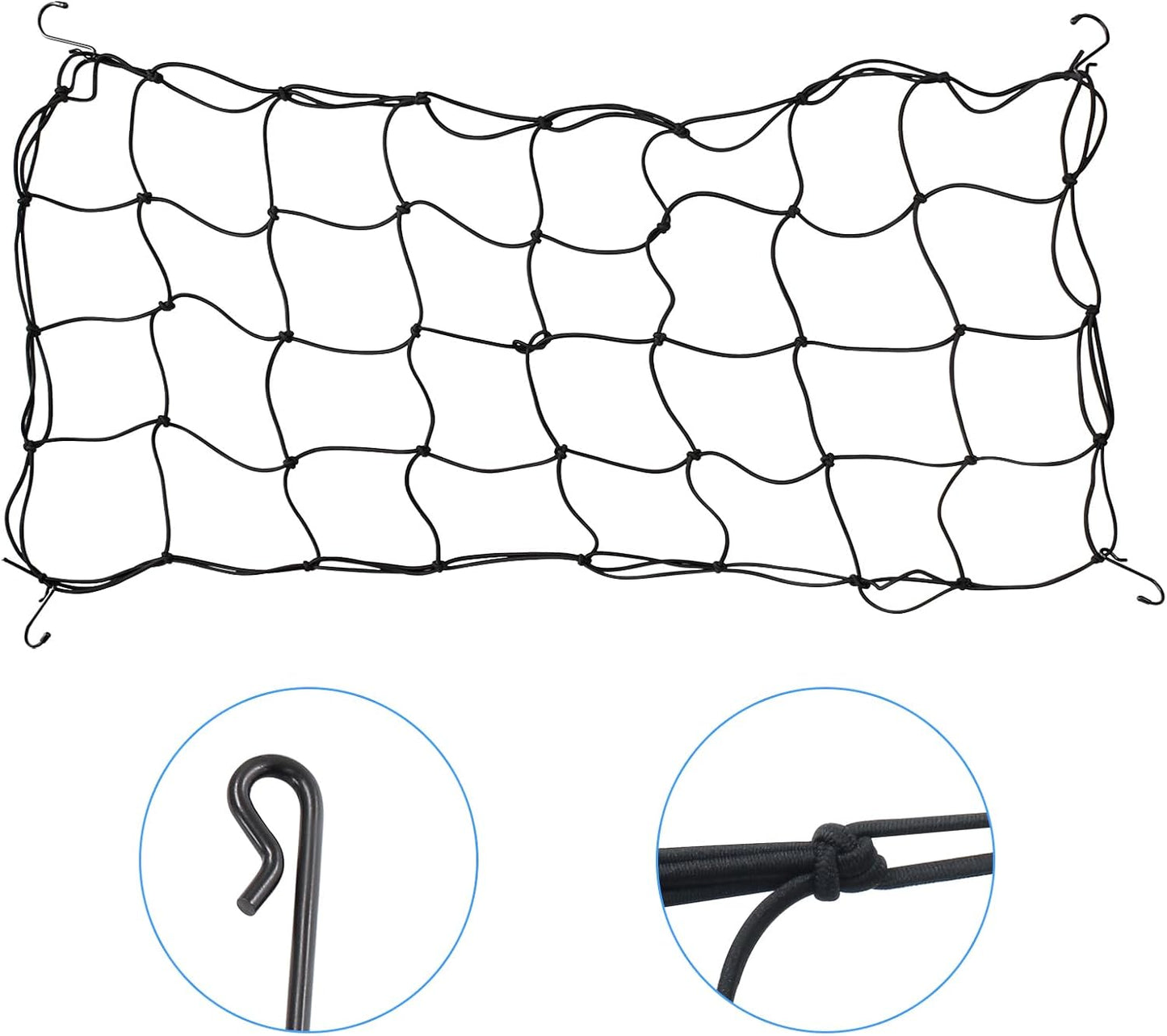 2 x 4Ft Trellis Netting with Hook, Heavy Duty Stretchy Scrog Plant Net Support for Indoor Outdoor Garden Plant Growing Tents