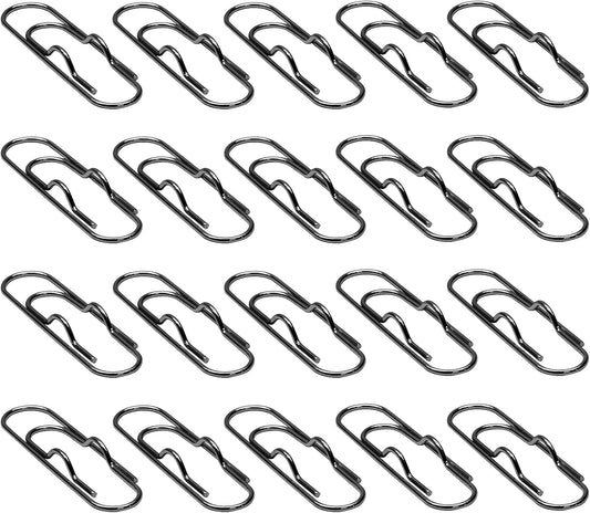 20 PCS Metal Pen Clips, Black Pen Holder, Multifunctional Pen Clip Holders for Notebooks, Paper, Clipboard