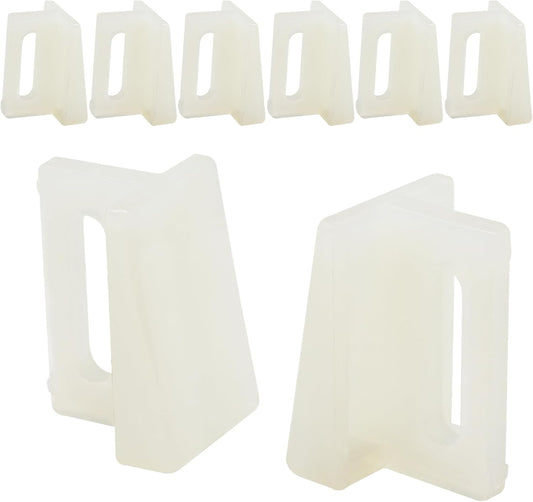 10 Pack Pocket Door Guide Bottom, Jamb Mounted Sliding Door Guides Replacement Kit with Screws (1.125 Inch, White)