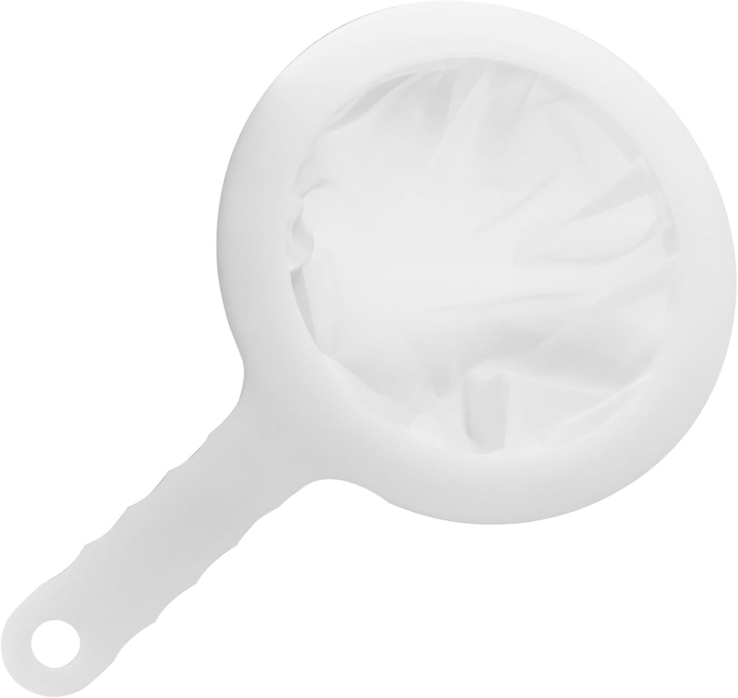 1 Pcs Fine Nylon Mesh Strainers 200 Mesh Fine Filter Spoon 5.7" Plastic Sieve with Handle, Sieve Filter for Food Tea Juice Coffee Milk Yogurt Soy Liquids