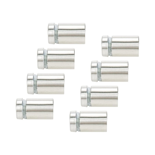 Sign Standoff Screws 0.63" Dia 1.06" Length Glass Standoff Bolts Stainless Steel 3/8" Thread Dia Advertising Screws - 8pcs