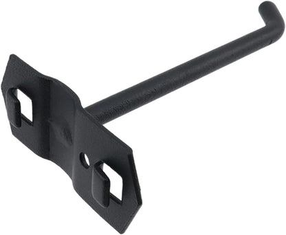 Pegboard Hooks Heavy Duty Metal Steel 3/8" Square Hole Peg Hooks Suitbale for 1.5" Spaced Pegboards Garage Wall Hooks for Organizing Tools in Home or Garage 4" Length Black- 4pcs