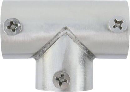 T Pipe Fitting Connector Fit 3/4-inch OD Pipe 3-Way Stainless Steel Rail Pipe Fittings for DIY Shelf Garden Support, Handrail-4pcs