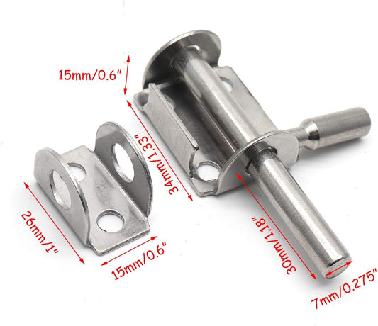 Slide Bolt Latch Stainless Steel Security Guard Door Latch -Pack of 5