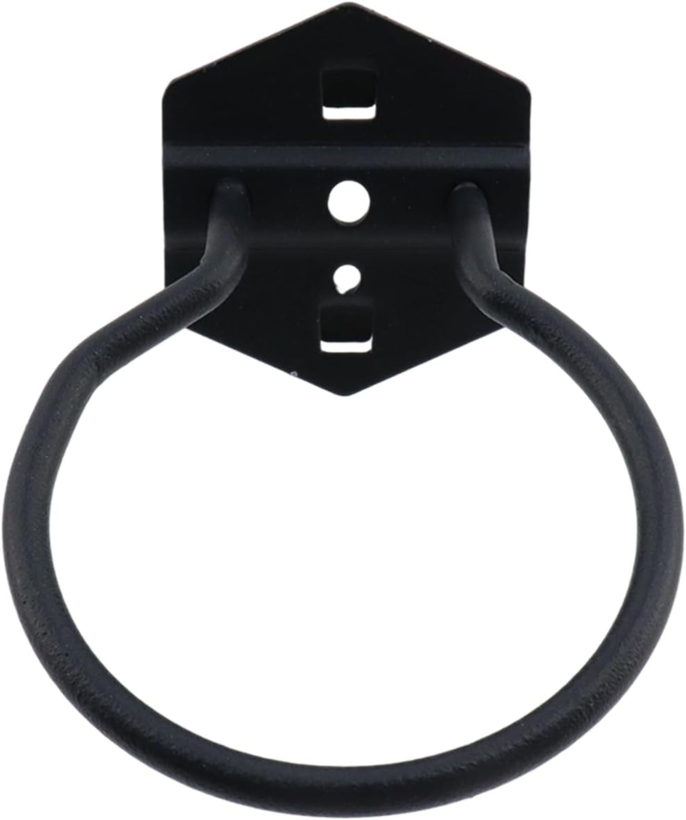 Pegboard Power Tool Holders Pegboard Hooks Heavy Duty Metal Steel 3/8" Square Hole Loop Peg Hooks Suitbale for 1.5" Spaced Pegboards Wall Hooks for Organizing Tools Black 3" Loop Dia- 2pcs