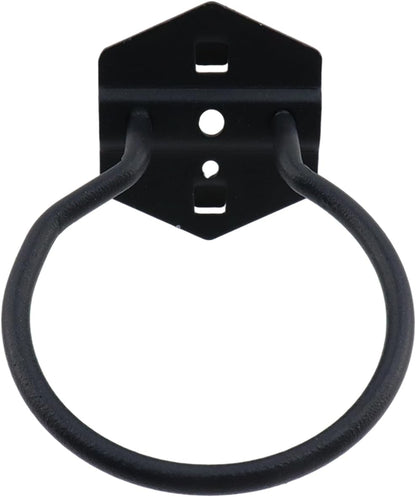 Pegboard Power Tool Holders Pegboard Hooks Heavy Duty Metal Steel 3/8" Square Hole Loop Peg Hooks Suitbale for 1.5" Spaced Pegboards Wall Hooks for Organizing Tools Black 3" Loop Dia- 2pcs