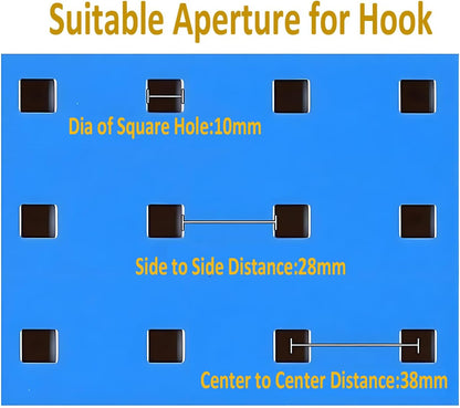 Pegboard Power Tool Holders Pegboard Hooks Heavy Duty Metal Steel 3/8" Square Hole Loop Peg Hooks Suitbale for 1.5" Spaced Pegboards Wall Hooks for Organizing Tools Black 3" Loop Dia- 2pcs
