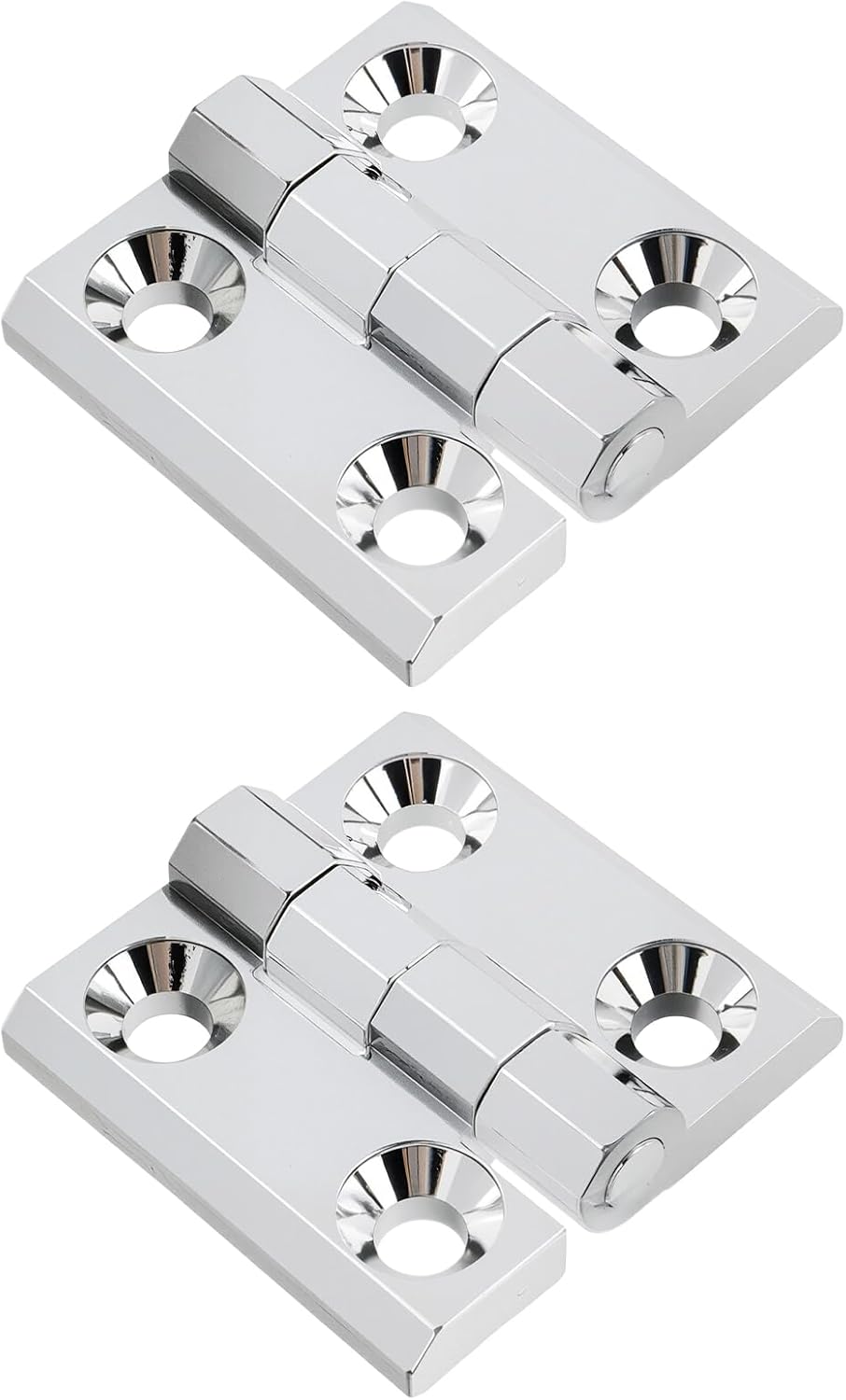 Butt Hinge Zinc Alloy Door Hinge Polished Chrom Silver Residential Bed Room Hinge for Doors Hardware 2.36" x 2.36" -2pcs