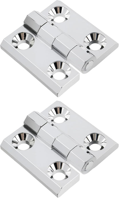 Butt Hinge Zinc Alloy Door Hinge Polished Chrom Silver Residential Bed Room Hinge for Doors Hardware 2.36" x 2.36" -2pcs