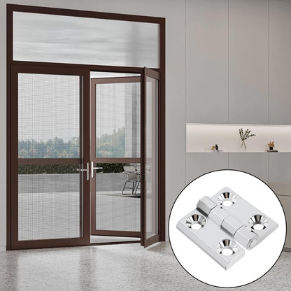 Butt Hinge Zinc Alloy Door Hinge Polished Chrom Silver Residential Bed Room Hinge for Doors Hardware 2.36" x 2.36" -2pcs