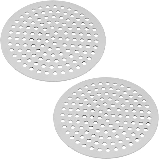 Round Drain Cover Grates 3.15"/8cm Dia Drain, 304 Stainless Steel Drainage Grate Cover Round Replacement Floor Drain Strainer for Shower, Bathroom Floor, Balcony, and Outdoor Garden Drains -2pcs