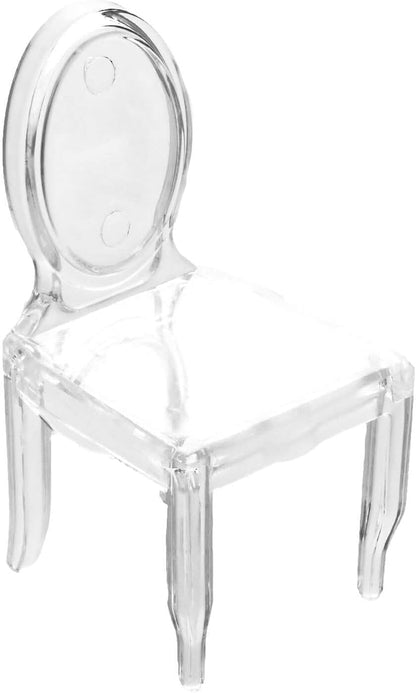 Efavormart 12 Pack 4" Clear Chair Shaped Party Favor Holders - Transparent Plastic Candy Treat Display Containers for Wedding, Baby Shower and Event Decor