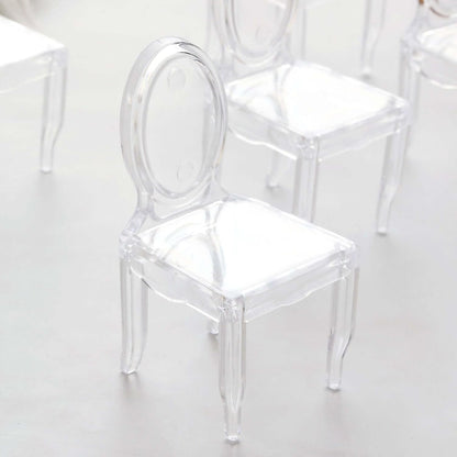 Efavormart 12 Pack 4" Clear Chair Shaped Party Favor Holders - Transparent Plastic Candy Treat Display Containers for Wedding, Baby Shower and Event Decor
