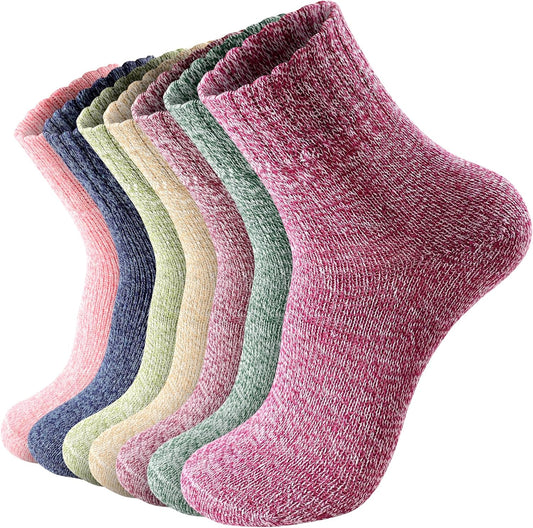 Wool Socks for Women - Womens Wool Socks Winter Sock for Women Men Warm Thick Knit Soft Vintage Casual Crew Sock