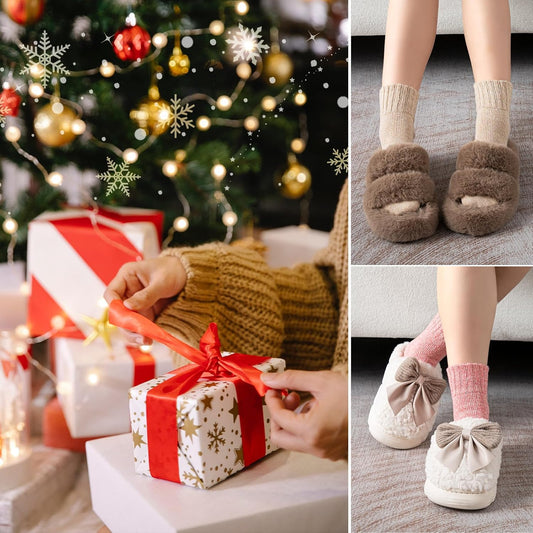 Wool Socks for Women - Womens Wool Socks Winter Sock for Women Men Warm Thick Knit Soft Vintage Casual Crew Sock