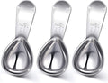 3 Pieces Coffee Scoop Tablespoon Measuring Spoons Stainless Steel Coffee Scoops Short Handle Tablespoon for Tea Sugar Kitchen Gifts(15 ml,Silver)