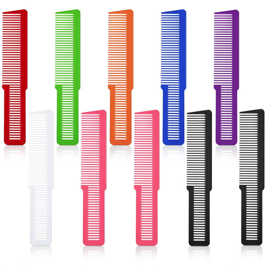 10 Pieces Hair Cutting Comb Fine Tooth Styling Barber Styling Hair Clipper Cutting Comb for Home Salon Barber(Eye-catching Colors)
