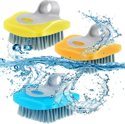 3 Pieces Vegetable Brush Potato Scrubber Vegetable Scrubber for Food Flexible Bristles Kitchen Brush for Fruits, Potatoes, Carrots Kitchen Gadgets Set in Random Color