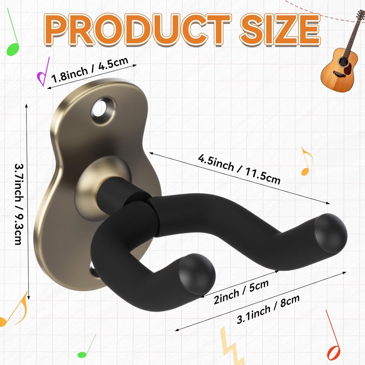 2 Pcs Crossbow Hanger for Wall Vertical Rack Wall Mount Metal Gun Holder Compound Bow Hanger Holder Displays Rack Shotgun Hooks Rifle Storage Securely Holds Airsoft Firearm