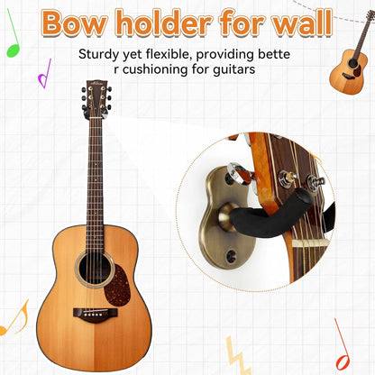 2 Pcs Crossbow Hanger for Wall Vertical Rack Wall Mount Metal Gun Holder Compound Bow Hanger Holder Displays Rack Shotgun Hooks Rifle Storage Securely Holds Airsoft Firearm