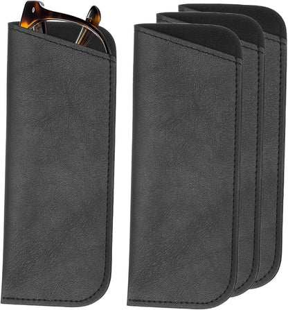 Soft Eyeglass Cases, Leather Sunglass Case Portable Glasses Pouch for Women Men Sunglasses Cases