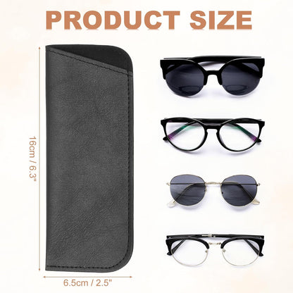 Soft Eyeglass Cases, Leather Sunglass Case Portable Glasses Pouch for Women Men Sunglasses Cases