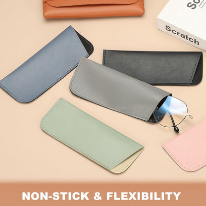 Soft Eyeglass Cases, Leather Sunglass Case Portable Glasses Pouch for Women Men Sunglasses Cases