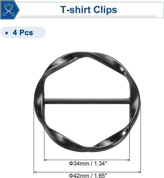 T-shirt Clips, Clothes Knotting Buckle Ring Wrap Holder for Women Scarf, Loose T-shirt