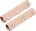 2 Pcs Handbag Handle Cover, Leather Luggage Handle Wraps, Purse Strap Cover Luggage Grip Protector Fine Texture Silver Buckle for Purse Tote Bag Suitcase, Peach Pink