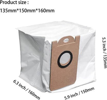 6 Pack Dust Bags for iHome AutoVac Nova Self Empty Robot Vacuum Replacement Accessory Parts