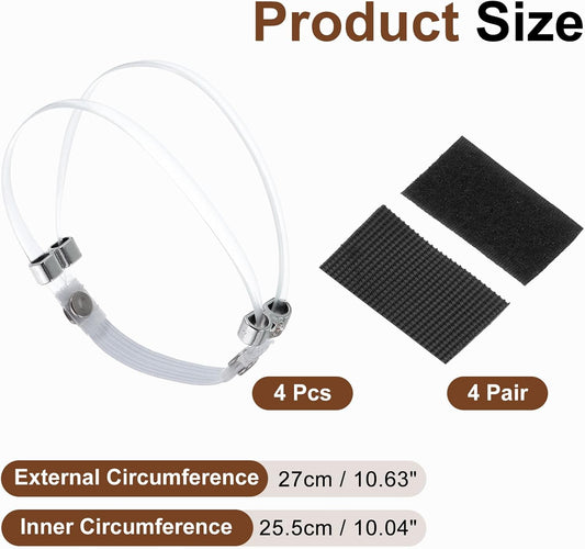 2 Pairs High Heels Shoe Straps Detachable Elastic Heel Strap for Women High Heels Sandals Slippers Loose Shoes Anti-Loose, Transparent