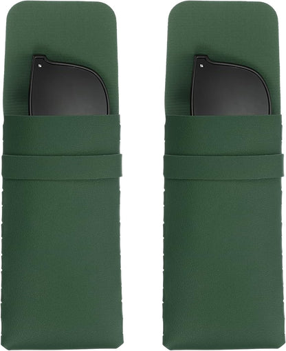 Soft Glasses Case, Leather Eyeglass Case, Portable Glasses Pouch Eyewear Holder with Flap Closure for Women Men