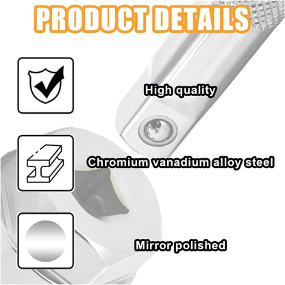 Oil Pressure Switch Socket, 1 1/16" Socket Switch Fits 3/8" Drive or 1 1/8" Hex Wrench, Accepts Oil Pressure Sending Units Up to 2 5/8'' Long, Suitable for Most Car Models (Silver)