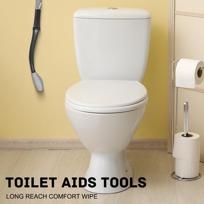 Toilet Aids Tools Butt Wiper Long Handle Toilet Aids for Wiping, 15" Comfort Bottom Buddy Wiping Aid Helper Wand for Elderly Disabled Pregnant Surgery Recovery People Overweight