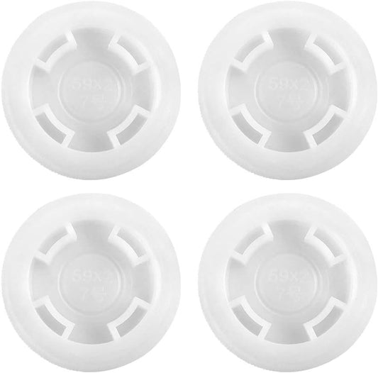 Bung Cap with 2" Thread Size for 55 Gallon Plastic Drums, 4 Pack Poly Buttress Drum Bung, Fine Thread
