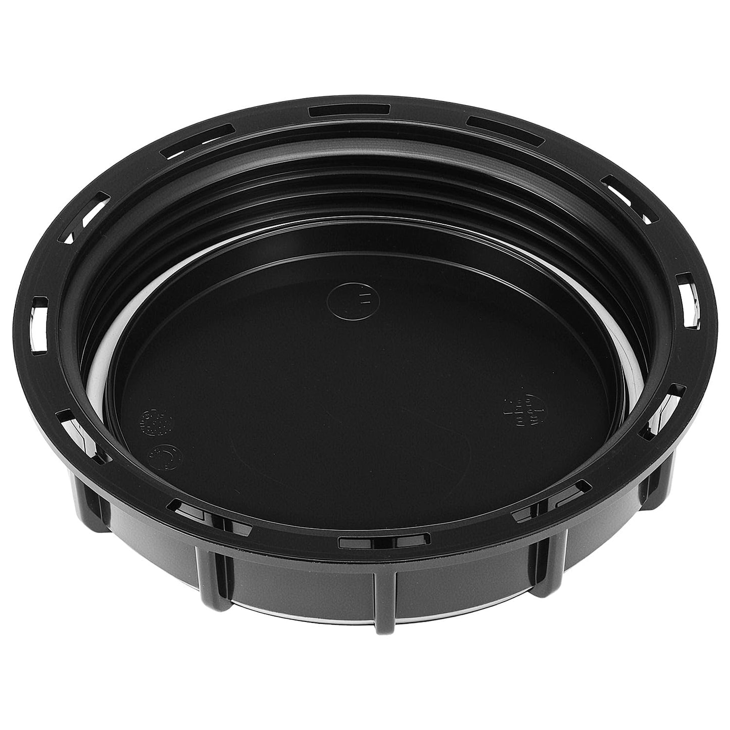 6" Solid Cap W/Gasket for IBC Tote, IBC Tote Water Tank Cover, 2 Pack Leak-Proof Design Plastic IBC Tank Adapter Storage Cap for Chemical Food and Industrial Storage, Black