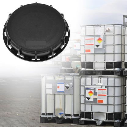 6" Solid Cap W/Gasket for IBC Tote, IBC Tote Water Tank Cover, 2 Pack Leak-Proof Design Plastic IBC Tank Adapter Storage Cap for Chemical Food and Industrial Storage, Black
