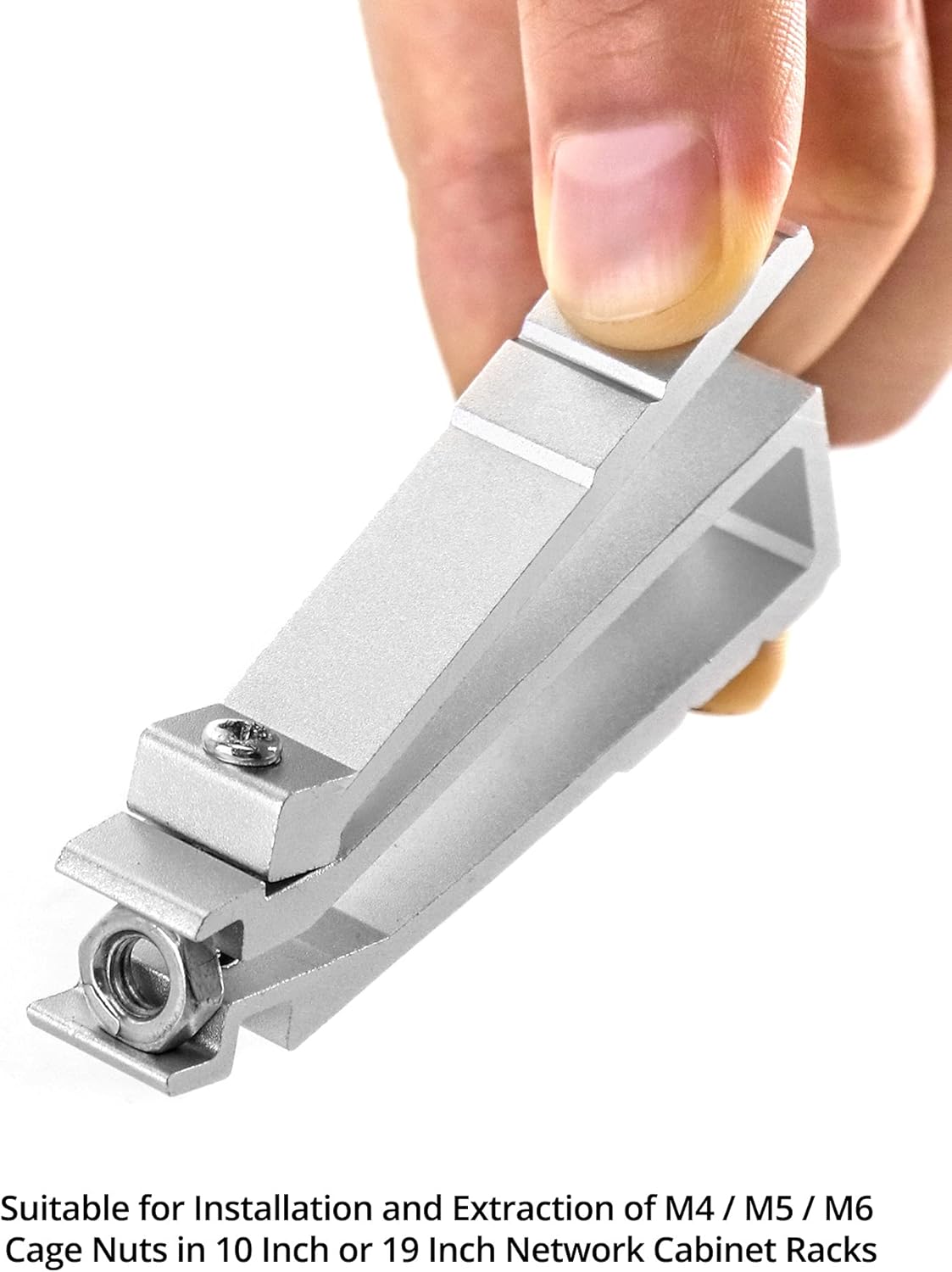 Cage Nut Insertion/Removal Tool for Installing or Removing Cage Nuts in 19 Inch / 10 Inch Server Room Rack Network Cabinet Racks/Media & IT Equipment, 2 Pack