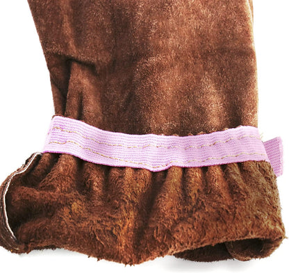 Leather Welding Sleeves, Safety Heat Resistant Arm Protection Welding Sleeves Work Arm Guard for Men & Women