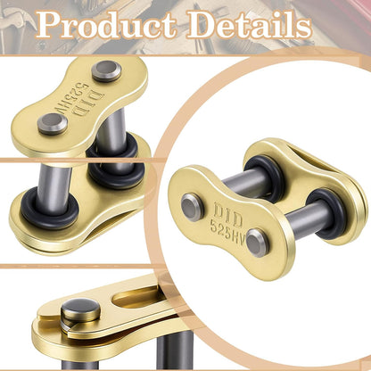 4 Pcs 525 Chain Connecting Master Link with O-Ring Seal 525 Motorcycle Chain Drive Chains for Motorcycle ATV Quad Dirt Bike