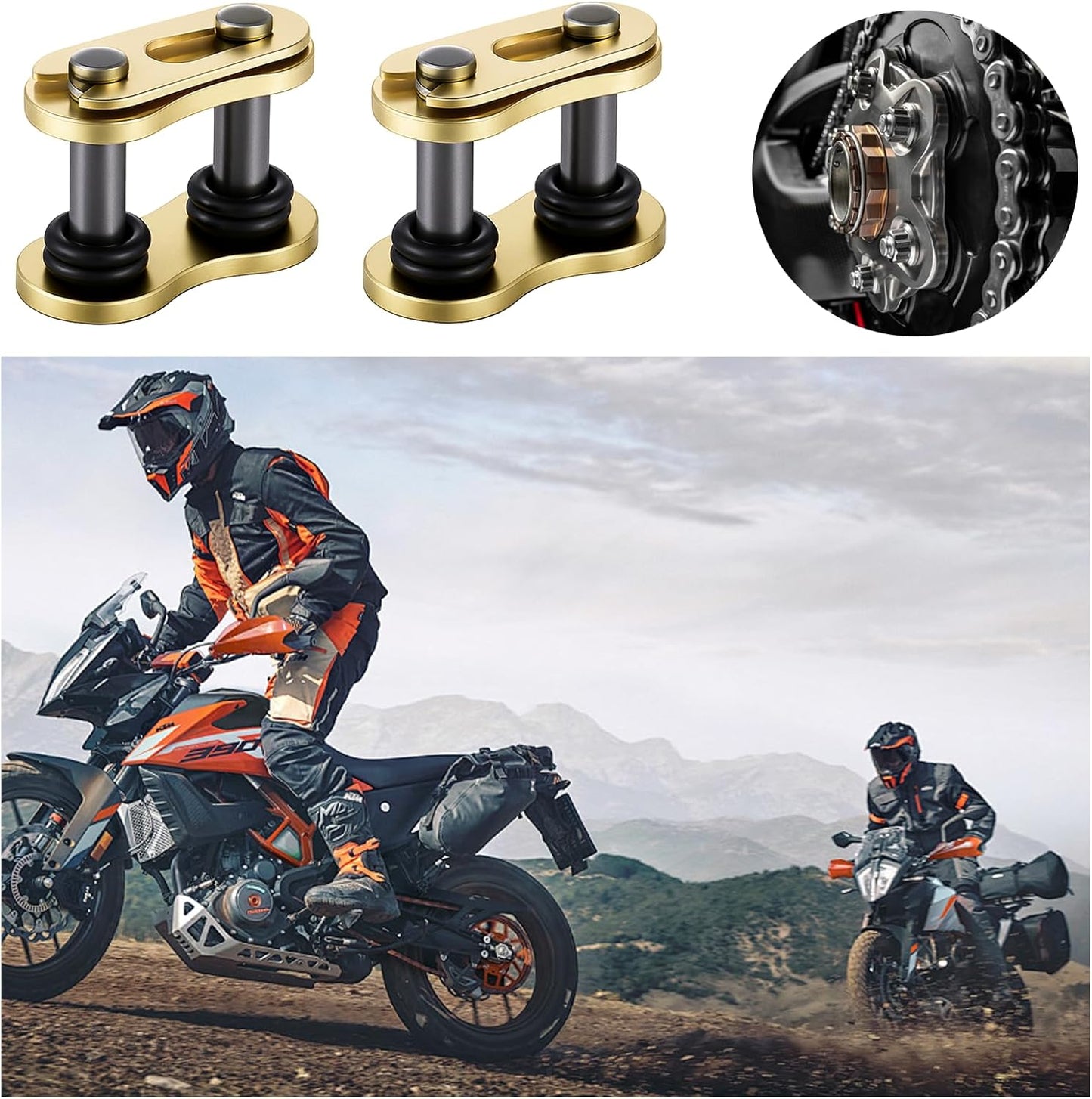 4 Pcs 525 Chain Connecting Master Link with O-Ring Seal 525 Motorcycle Chain Drive Chains for Motorcycle ATV Quad Dirt Bike