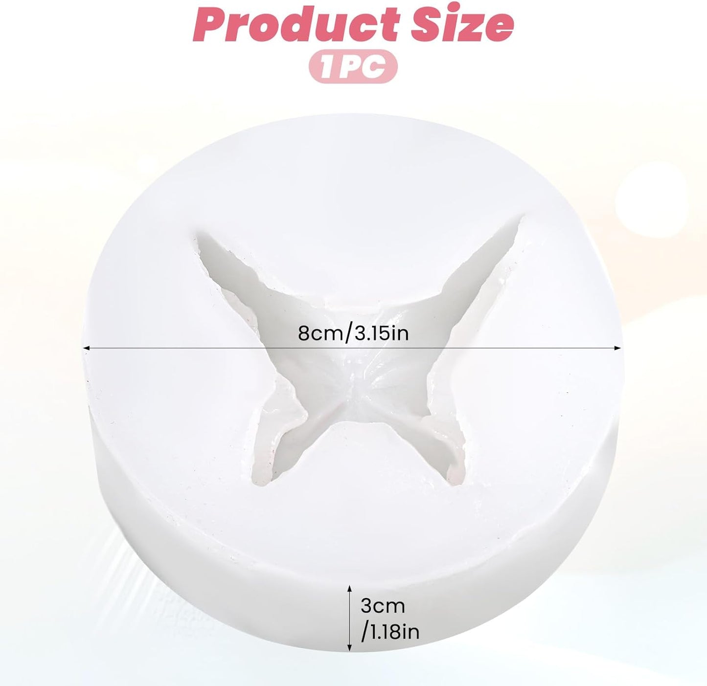 3D Flower Butterfly Silicone Molds, Butterfly Chocolate Fondant Soap Mold Double Layered Epoxy Resin Molds for Candy, DIY Scented Candles, Plaster, Cake Decorating and Crafts (White)