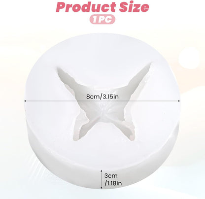 3D Flower Butterfly Silicone Molds, Butterfly Chocolate Fondant Soap Mold Double Layered Epoxy Resin Molds for Candy, DIY Scented Candles, Plaster, Cake Decorating and Crafts (White)