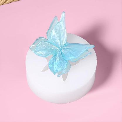 3D Flower Butterfly Silicone Molds, Butterfly Chocolate Fondant Soap Mold Double Layered Epoxy Resin Molds for Candy, DIY Scented Candles, Plaster, Cake Decorating and Crafts (White)