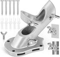 Flag Pole Holder,  Flag Pole Brackets Mount Outside House Heavy-Duty Aluminum Metal Rust Proof Bracket 1" Inner Diameter 2 Positions with Hardwares for Outdoor Wall Mounting Porch( Silver-1 Pack).
