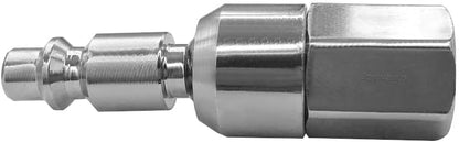 2PCS 1/4" NPT Male + 2PCS 1/4" NPT Female Thread Air Plug Industrial Swivel Coupler Steel Chrome Plating Construction