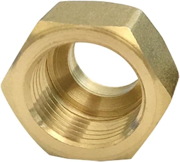 5PCS Brass 1/2" Flare Nut SAE 45 Degree Flare Tube Fitting for Air Conditioning Copper Pipe Extension Butt Copper Tube