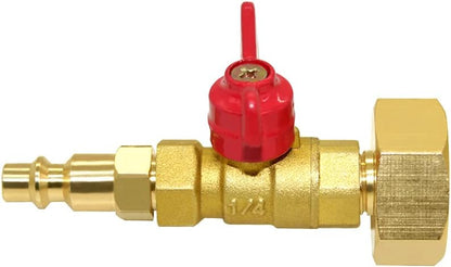 Brass Winterize Blowout Adapter Kit 1/4" Male Quick Connect to 3/4" Male or Female GHT Thread with Ball Valve Fitting (Pack of 2)