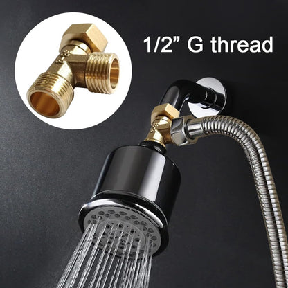 Brass G1/2" 3 Way Diverter, Tee Shape Hose Pipr Fitting Adapter Connector, for Angle Valve Hose, Bath Shower Arm, Toilet Bidet Sprayer, Bathtub Faucet