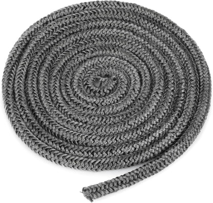 Wood Stove Gasket, 1/4" x 84" Graphite Impregnated Fiberglass Rope Seal and High-Temperature Cement Gasket Replacement for Wood Stoves Door